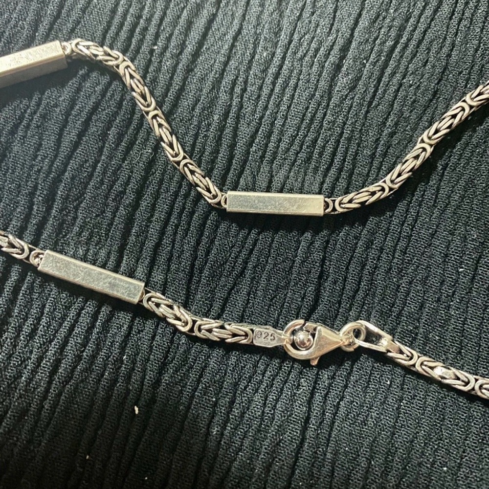 Turkish Sterling Silver 925 Necklace 33.5 Gr , 23.5” - Picture 2 of 3